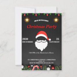 Julinbjudan till superskojet i jultomten Festive & Inbjudningar