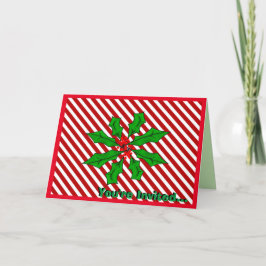 Julininbjudan till candy cane, grundläggande julmi helgkort