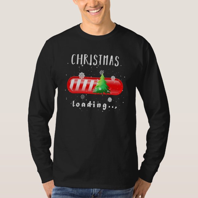 Julinläsning Helgdag Candy cane Nerd Geek Roligt T Shirt (Framsida)