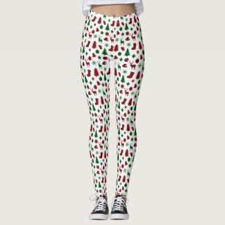 Julinskning Pappra Julafton Träd Stocking Play Leggings