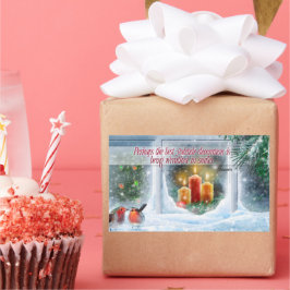 Julinspirationsoffert "Smiles" Rektangulärt Klistermärke