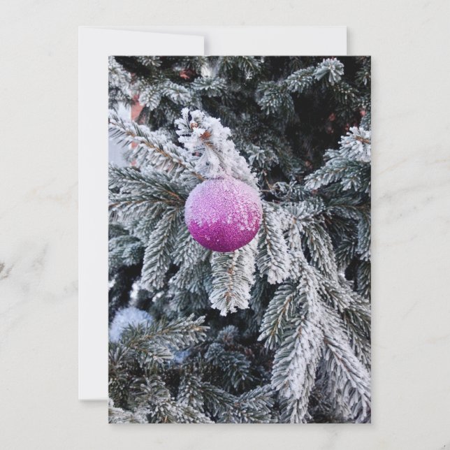 Julinvitation med julgran och leksak inbjudningar (Framsida)