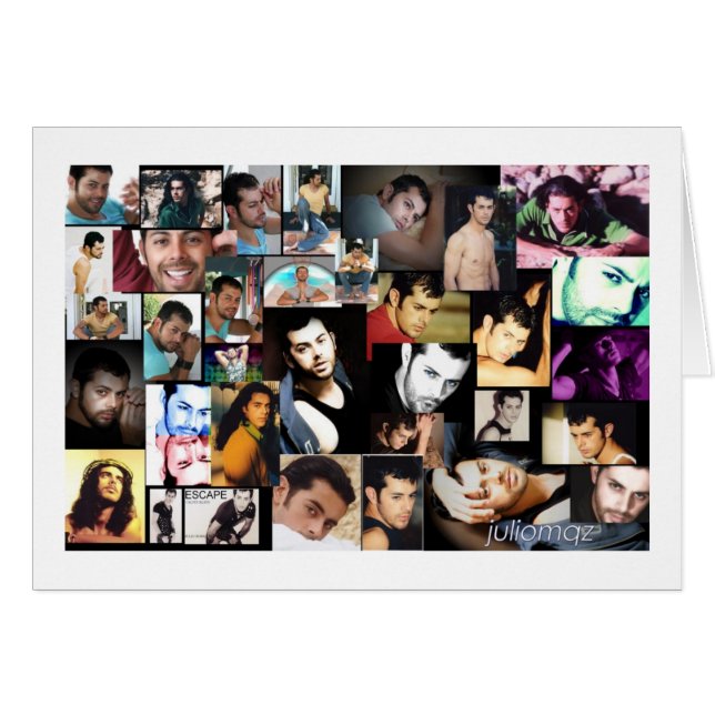 Julio fotocolage hälsningskort (Framsidan Horizontal)