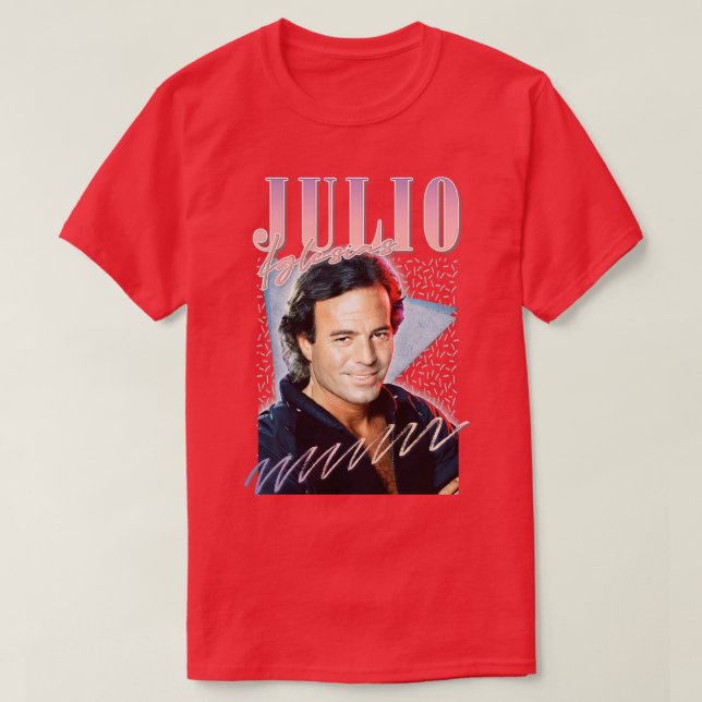 Julio Iglesias Retro Stil Fläkt Design 1 T Shirt (Design framsida)