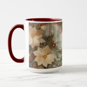 Julirländsk välsignelse Söt Winter Flowers Mugg