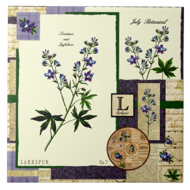 Julis blomma kakelplatta (Framsidan)