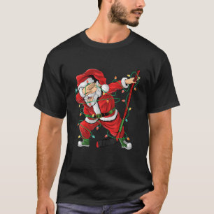 Julis Hockey Dabbing Santa Ljus Julafton Hoc T Shirt