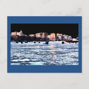 Julis som fiskar Madison Wisconsin Helg Vykort