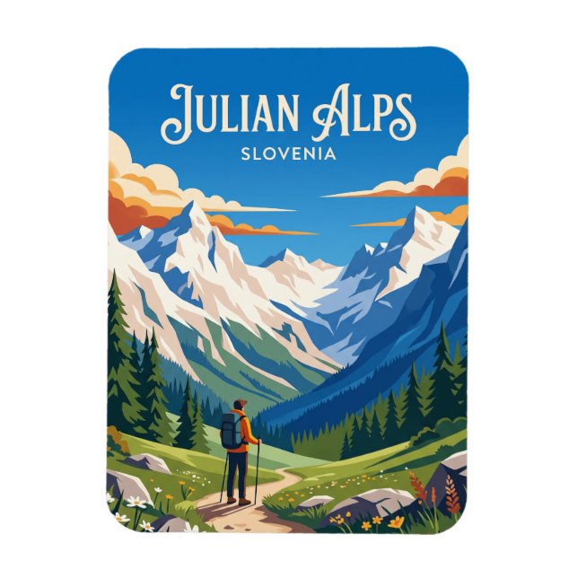 Juliska alperna Slovenien Magnet (Vertikal)
