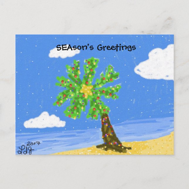 Julisle SEAson's Greetings Postcard Helg Vykort (Framsida)