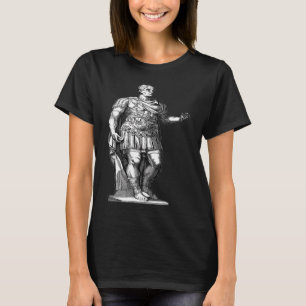 Julius Caesar Emperor Statue Line Art Roman Man T Shirt