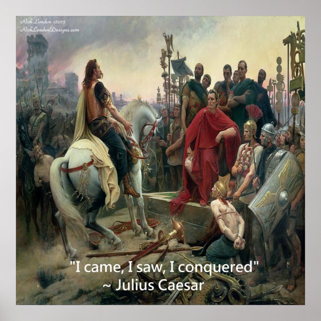 Julius Caesar & jag erövrade Citat Poster (Framsidan)