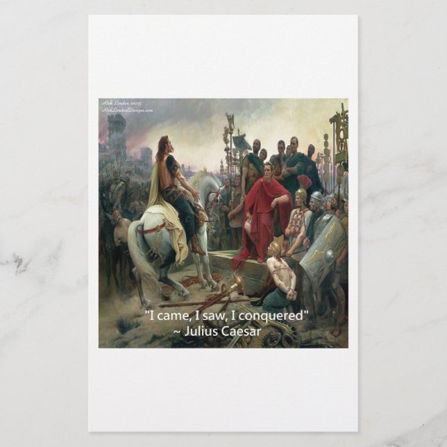 Julius Caesar Jag kom Jag såg Jag erövrade Brevpapper (Framsida)