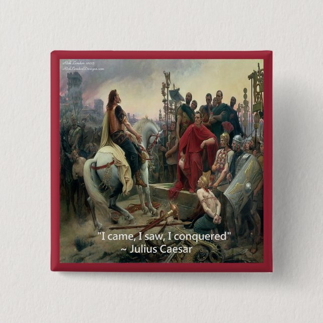 Julius Caesar Jag kom Jag såg Jag erövrade Knapp (Framsida)