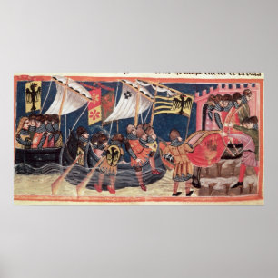 Julius Caesar landning i England Poster