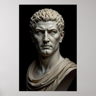Julius Caesar Porträtt, Ikonisk romersk ledning Poster