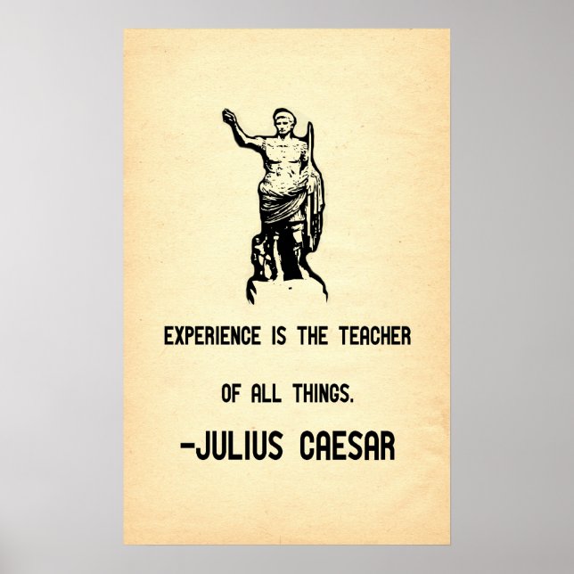Julius Caesar Quote Experience är lärare Poster (Framsidan)