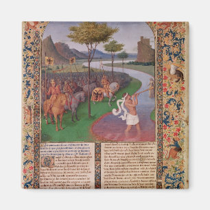 Julius Caesar som korsar Rubiconen, c.1470 Magnet