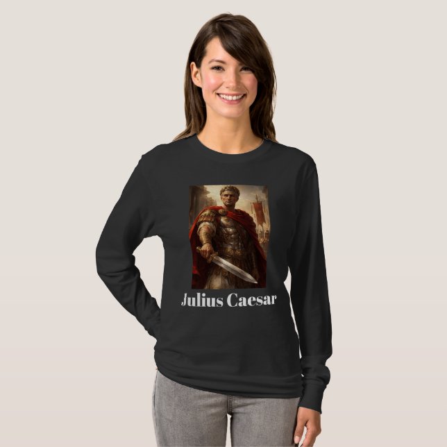 Julius Caesar svart T Shirt (Hel framsida)