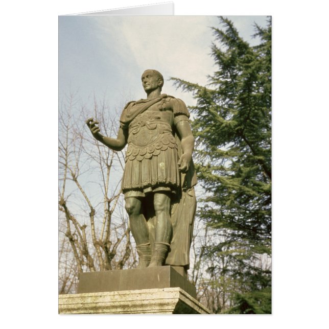 Julius Caesars staty Hälsningskort (Framsidan)