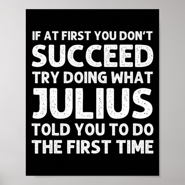 Julius Gift Name D Birthday Funny Chris  Poster (Framsidan)