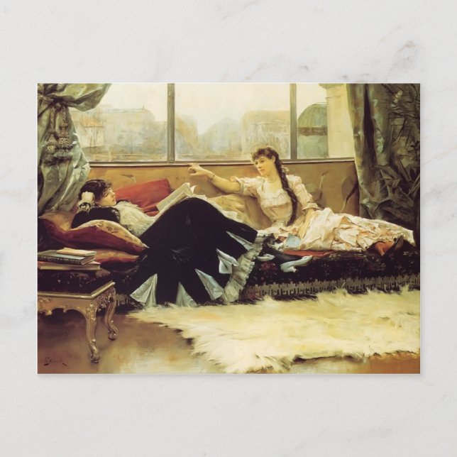 Julius Stewart-Sarah Bernhardt & Christine Nilsson Vykort (Framsida)