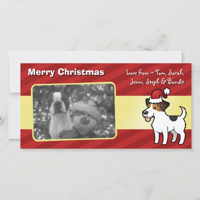 JuljackRussell Terrier Julkort (Framsida)