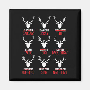 Juljägare i roligten Alla jultomtens renar Magnet