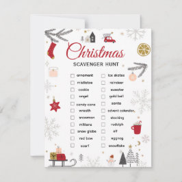 Juljakt Checklista Konst Anteckningskort