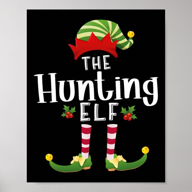 Juljakt Elf Matching Pajama X-mas Party Poster (Framsidan)
