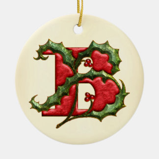 JuljärnekMonogram B Julgransprydnad Keramik