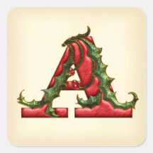 JuljärnekMonogram som ett kuvert förseglar