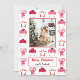 Juljordgubbens Muffinsar och Käppar av socker Julkort