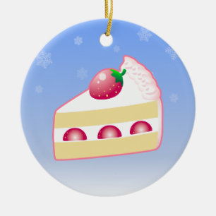 Juljordgubbetårta Julgransprydnad Keramik