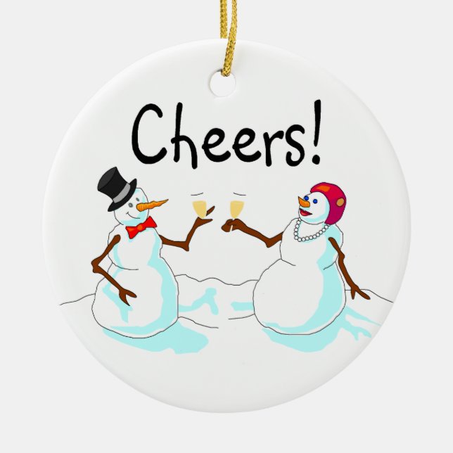 Juljubelsnögubbear Julgransprydnad Keramik (Framsidan)