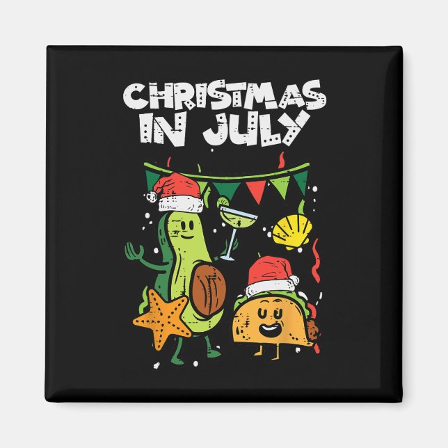 Juljul Avokado Taco Sommar Mexikansk Män  Magnet (Framsidan)