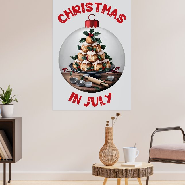 Juljul, Bauble Profiteroles Poster (Vardagsrum 3)