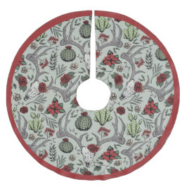 Juljul, Blommigt Hjort Skull Antlers Julgransmatta Borstad Polyester