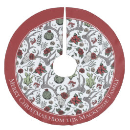 Juljul, Blommigt Hjort Skull Antlers Julgransmatta Borstad Polyester