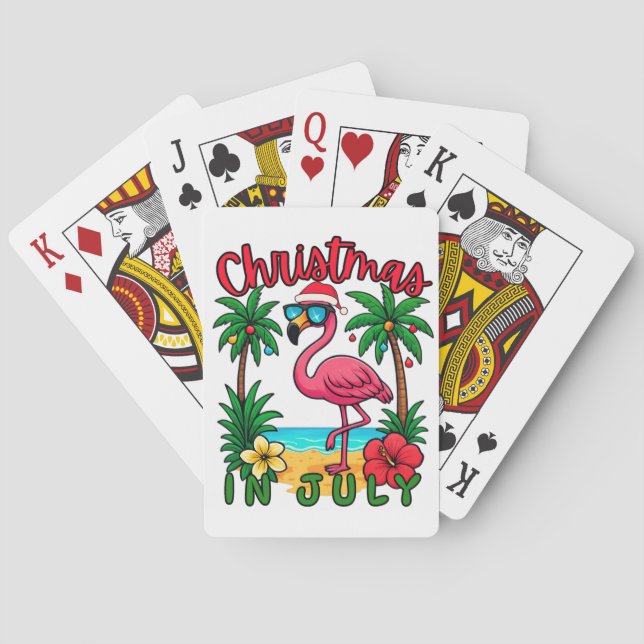 Juljul firande flamingo casinokort (Baksidan)