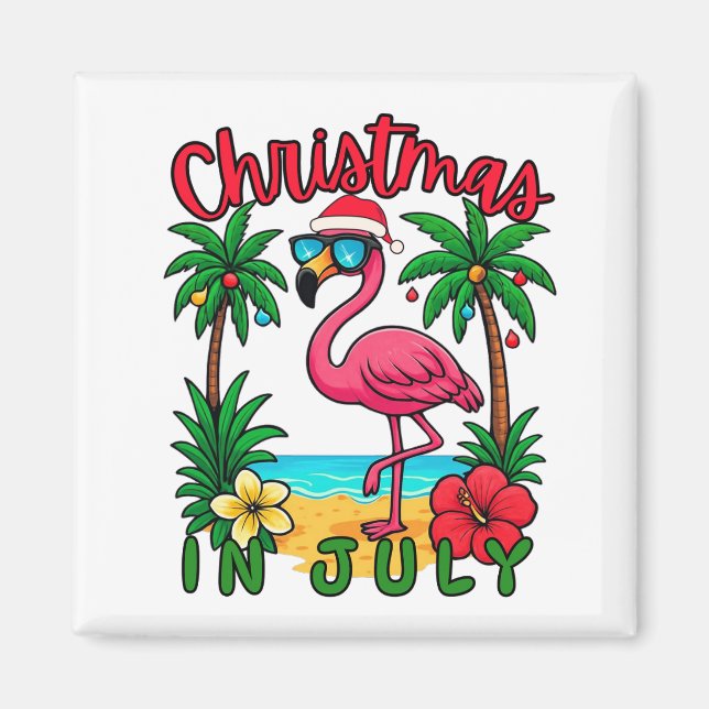 Juljul firande Flamingo Magnet (Framsidan)