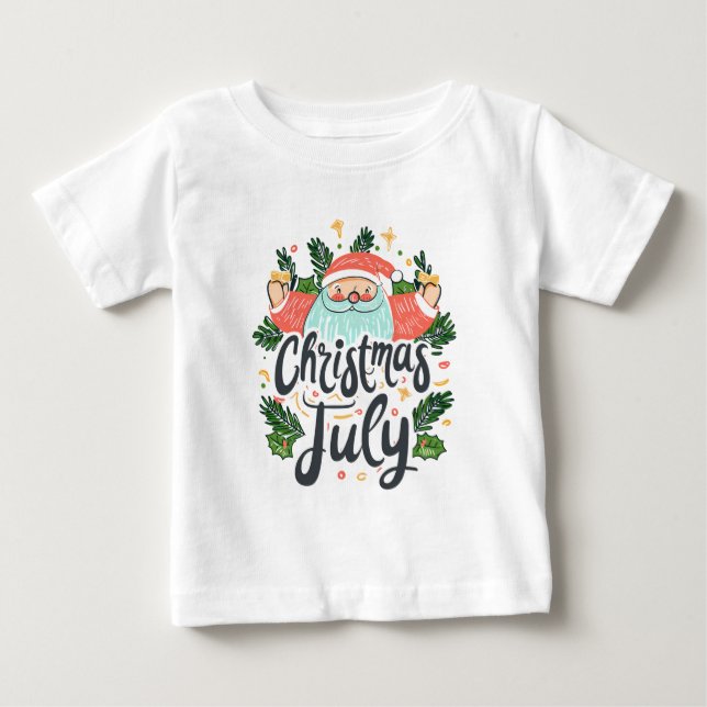 Juljul firande och festlig Santa-design T Shirt (Framsida)