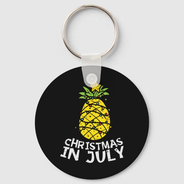 Juljul firande Pineapple Xmas Träd Sommar Män W Nyckelring (Framsida)