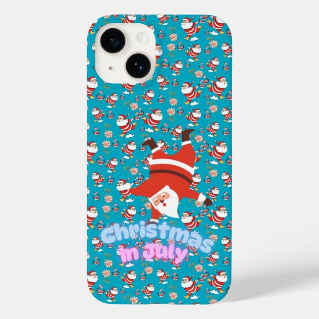 Juljul firande rolig Santa-mönster telefonfodral (Baksida)