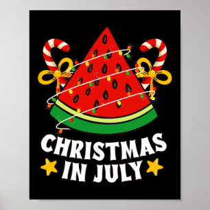 Juljul firande rolig vattenmelon träd män kvinnor poster