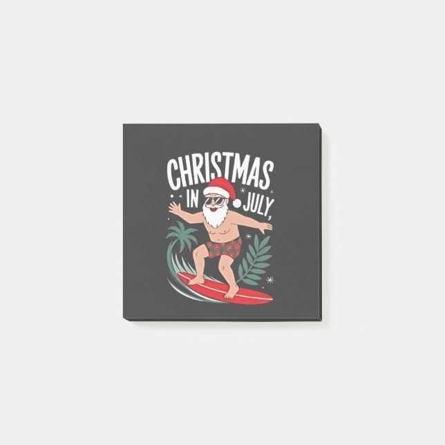Juljul firande Roligt Surfande Tomte Semester  Post-it Block (Framsida)
