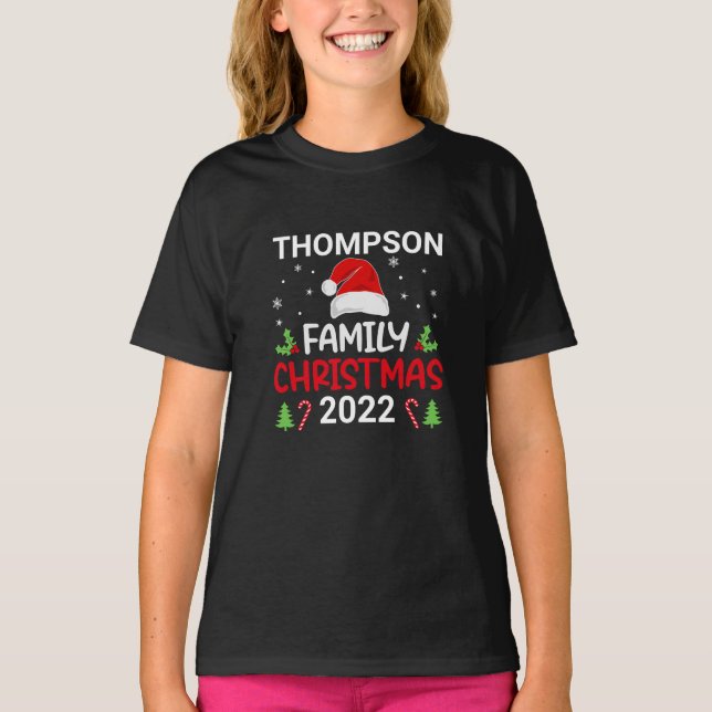 juljul för jultomten Matching Family Namn T Shirt (Framsida)