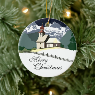 Juljul i bergskyrkan Ornamet Julgransprydnad Keramik