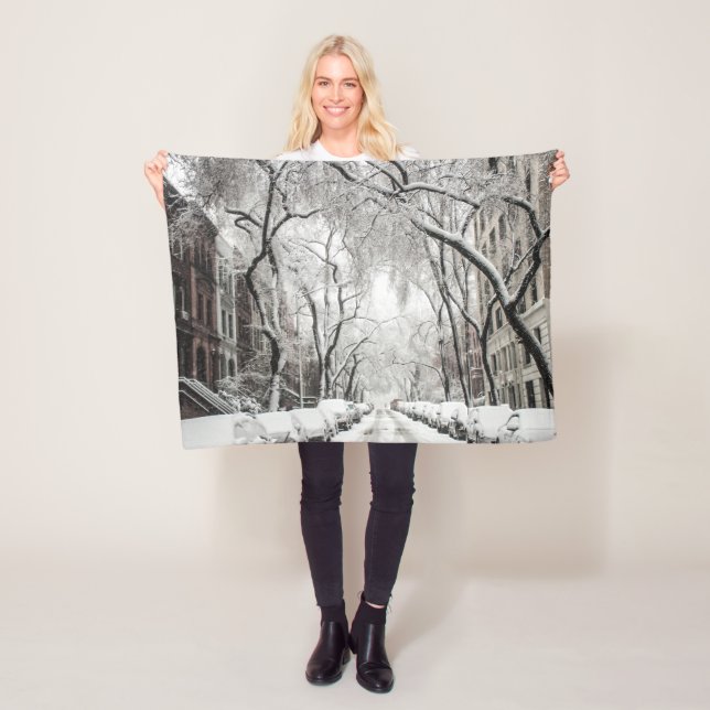 Juljul i Snö i Brooklyn NY Fleecefilt (På plats)