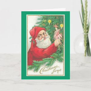 Juljul Joys Decoration Träd Vintage Helgkort